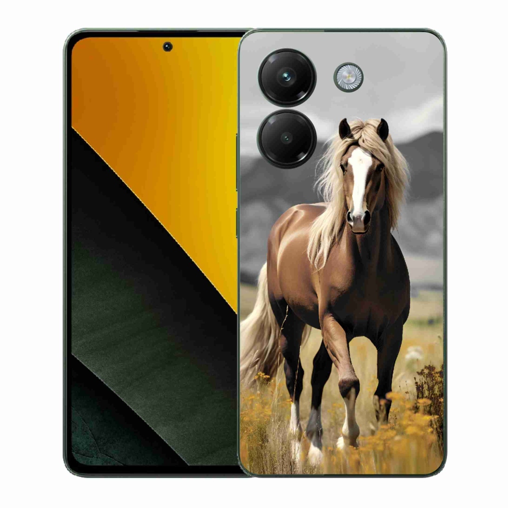 Gél borítás mmCase a Xiaomi Poco M7 Pro 5G-hez - barna ló 1