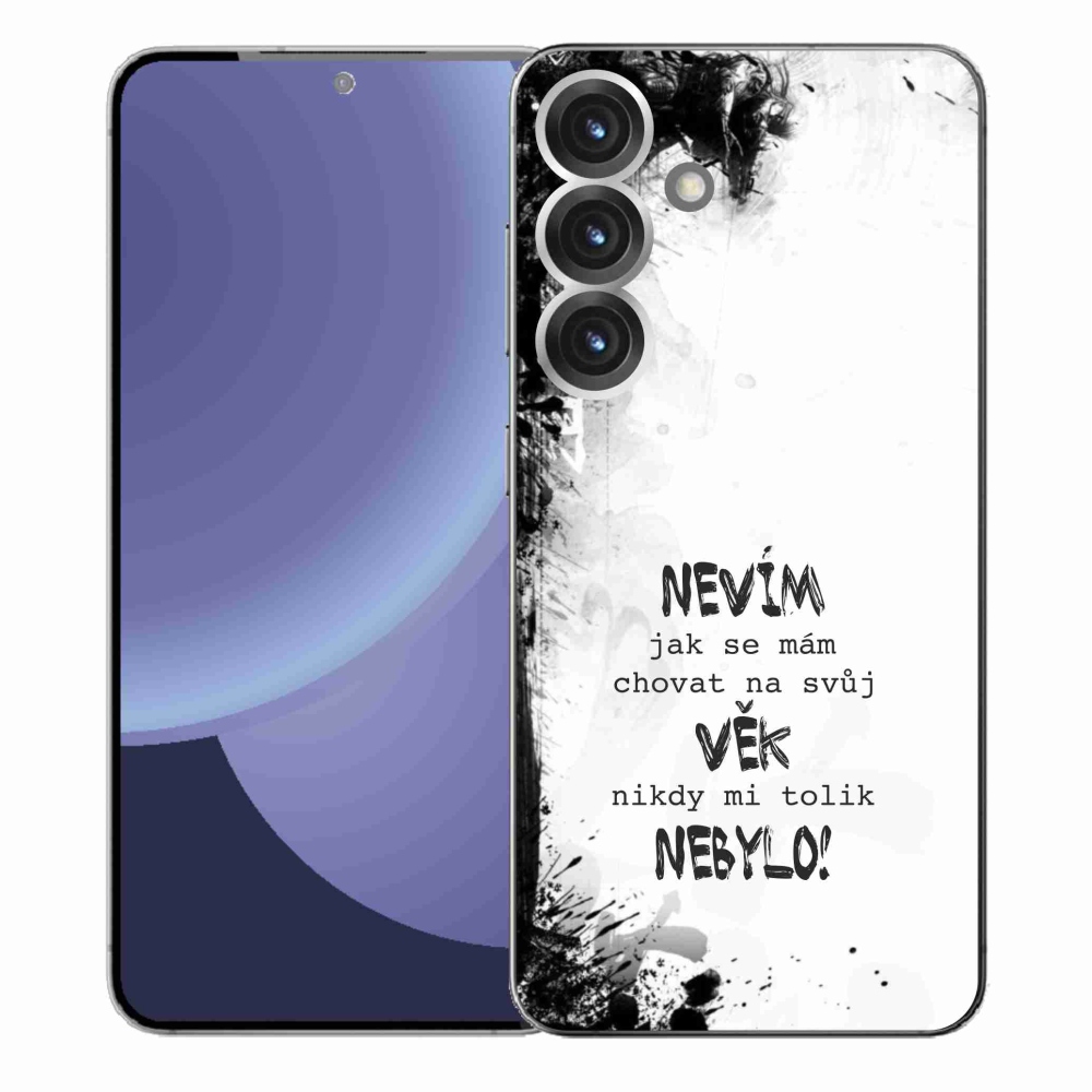 Gél borító mmCase Samsung Galaxy S25+ készülékhez - vicces szöveg 14 fehér háttér