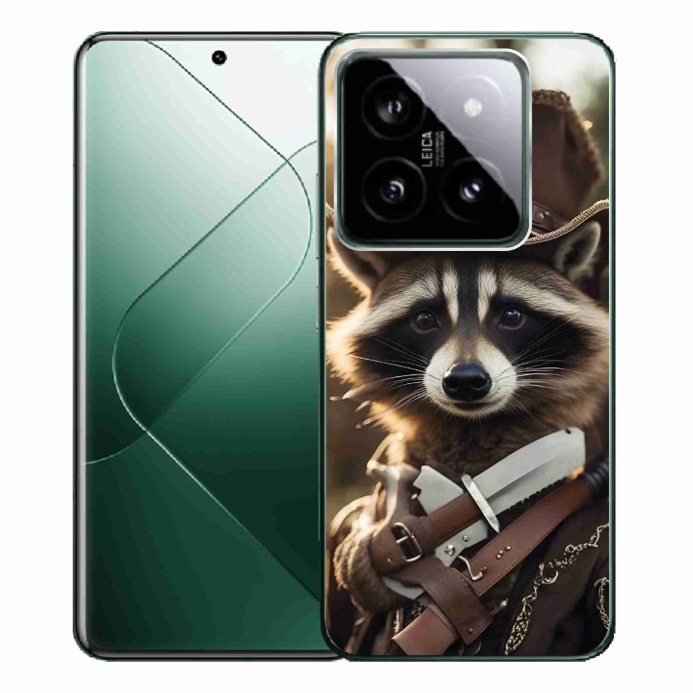 Gél borító mmCase a Xiaomi 14 Pro számára - mosómedve egyenruhában