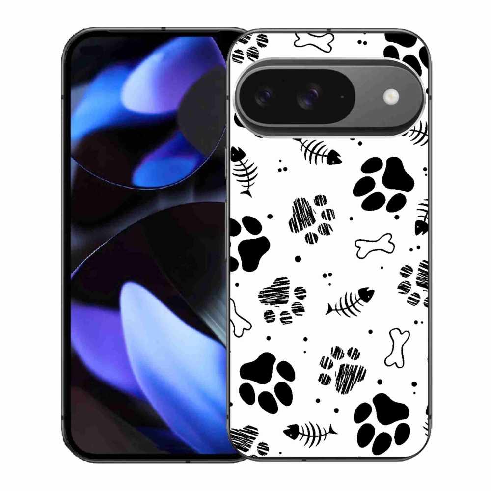 Gél borítás mmCase a Google Pixel 9/9 Pro készülékhez - kutyamancsok 1