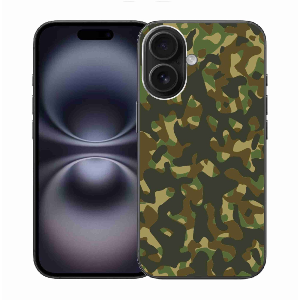 Zselés borítás mmCase iPhone 16 készülékhez - terepszínű minta 1