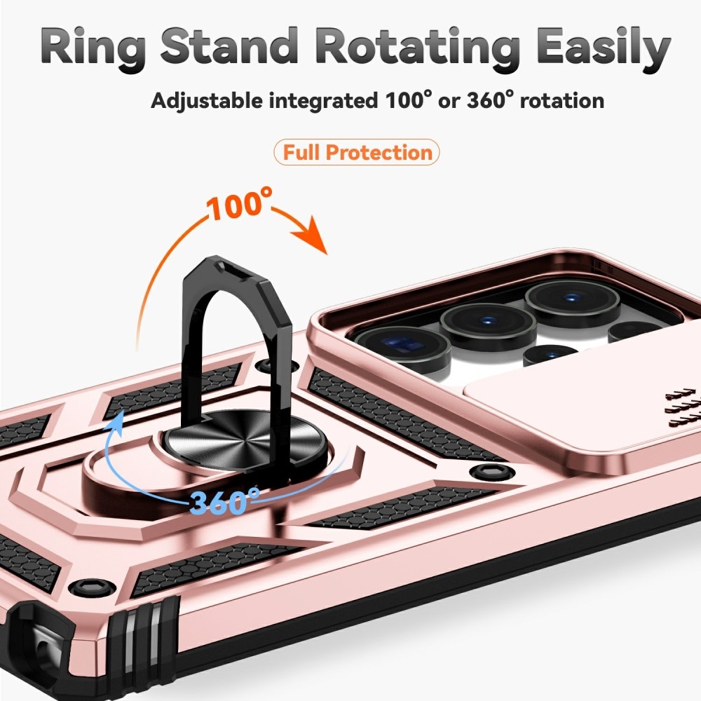 Gyűrűálló borítás Samsung Galaxy S25 Ultra készülékhez - rózsaarany