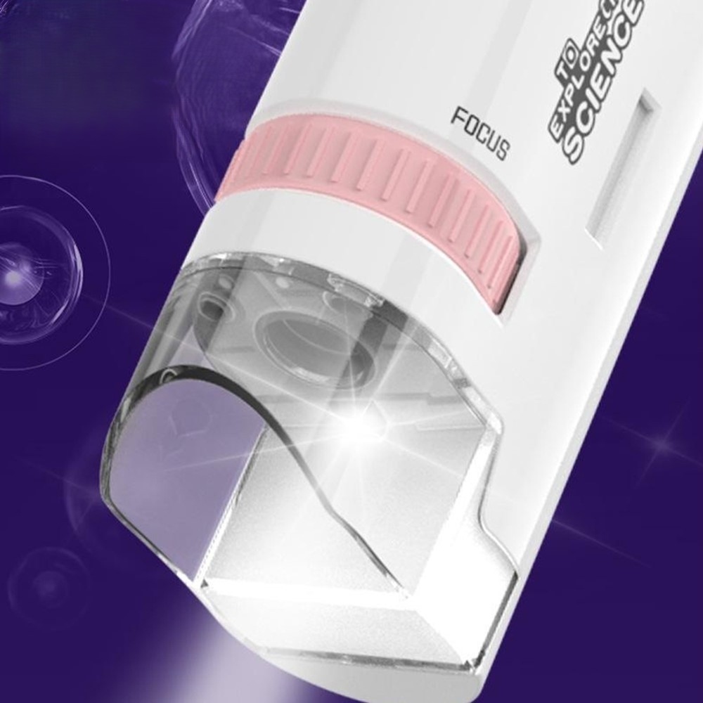 Gyermek zsebmikroszkóp 60x-tól 200x-ig LED-világítással