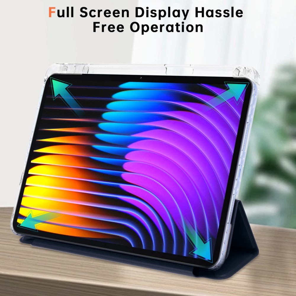 Origami intelligens pozicionáló tok Xiaomi Pad 7/7 Pro táblagéphez - sötétkék