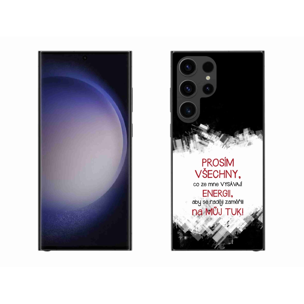 Gél borító mmCase Samsung Galaxy S23 Ultra 5G - vicces szöveg 1 piros