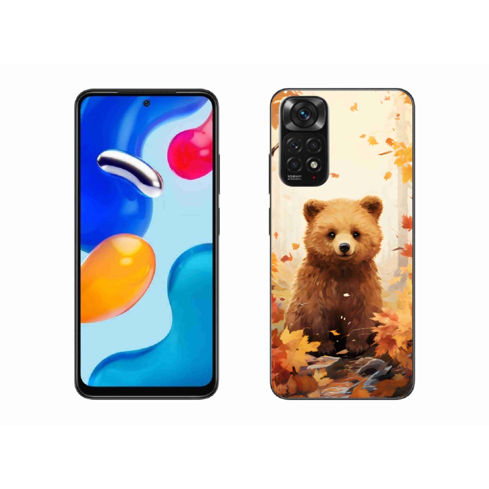 Gél borítás mmCase a Xiaomi Redmi Note 11 4G-hez - medve az erdőben