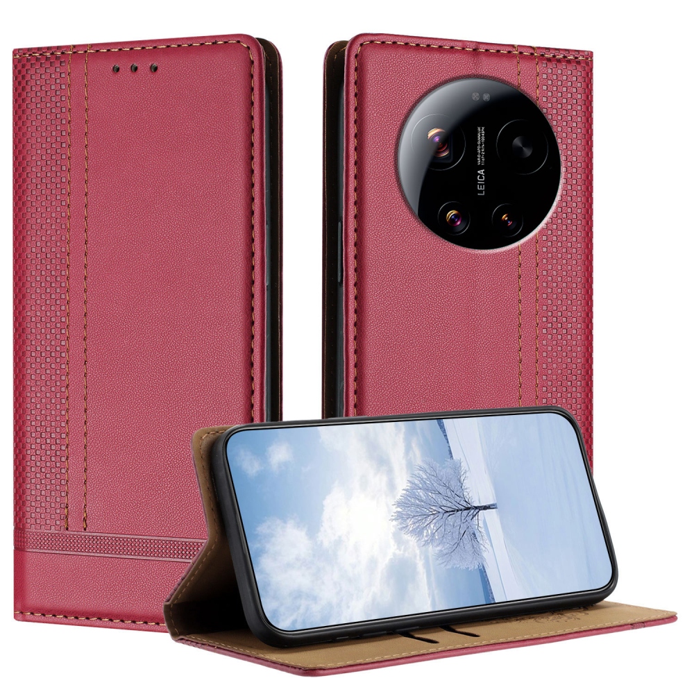 L-alakú könyvtáska Xiaomi 17 Ultra - piros