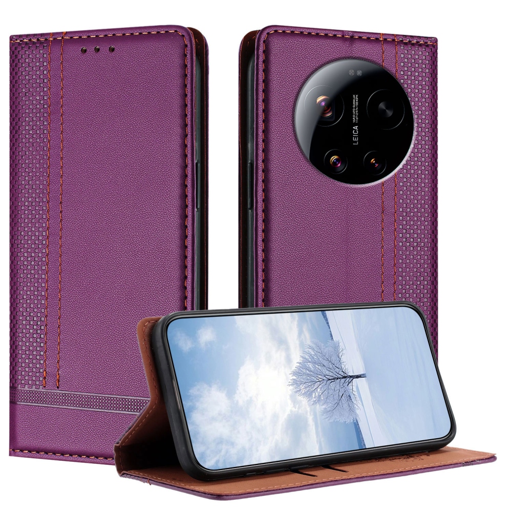 L-alakú könyvtáska Xiaomi 17 Ultra - lila