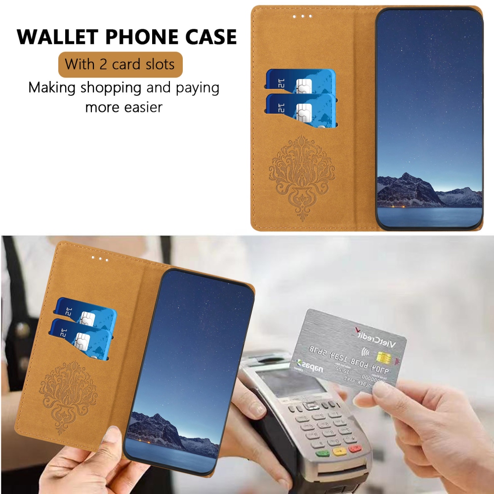 L-alakú könyvtáska Xiaomi 17 Ultra-hoz - barna