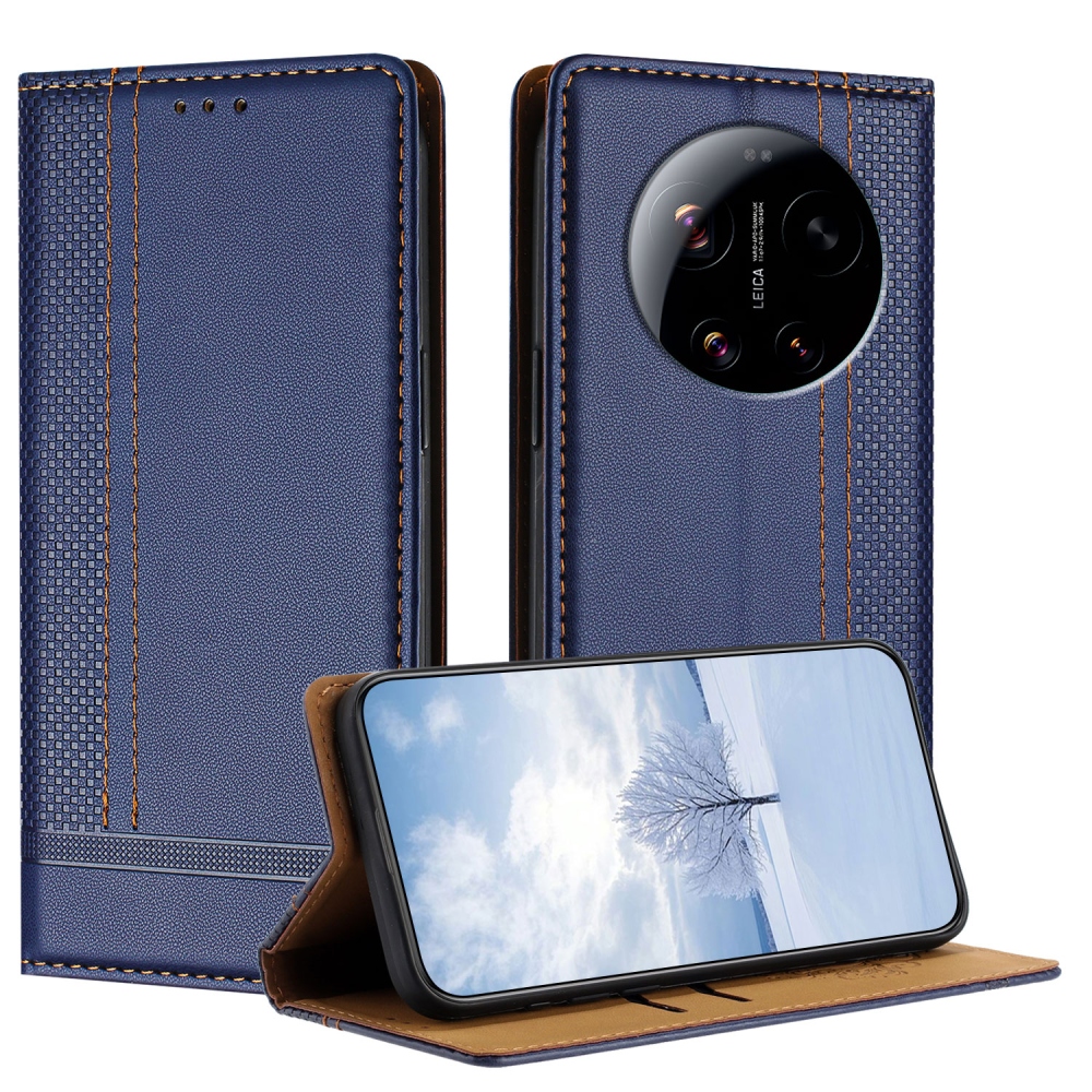 L-alakú könyvtáska Xiaomi 17 Ultra-hoz - kék