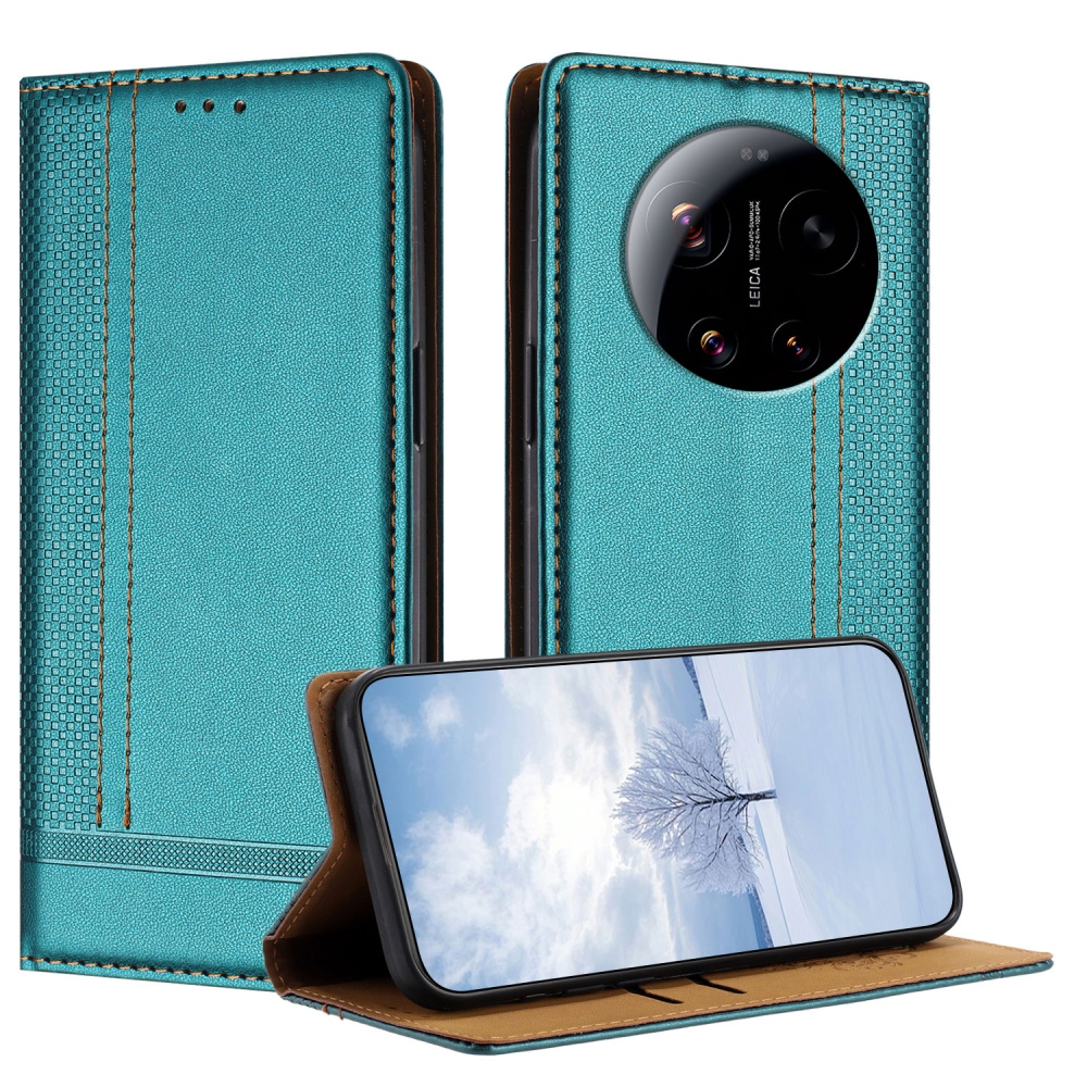 L-alakú könyvtáska Xiaomi 17 Ultra-hoz - zöld