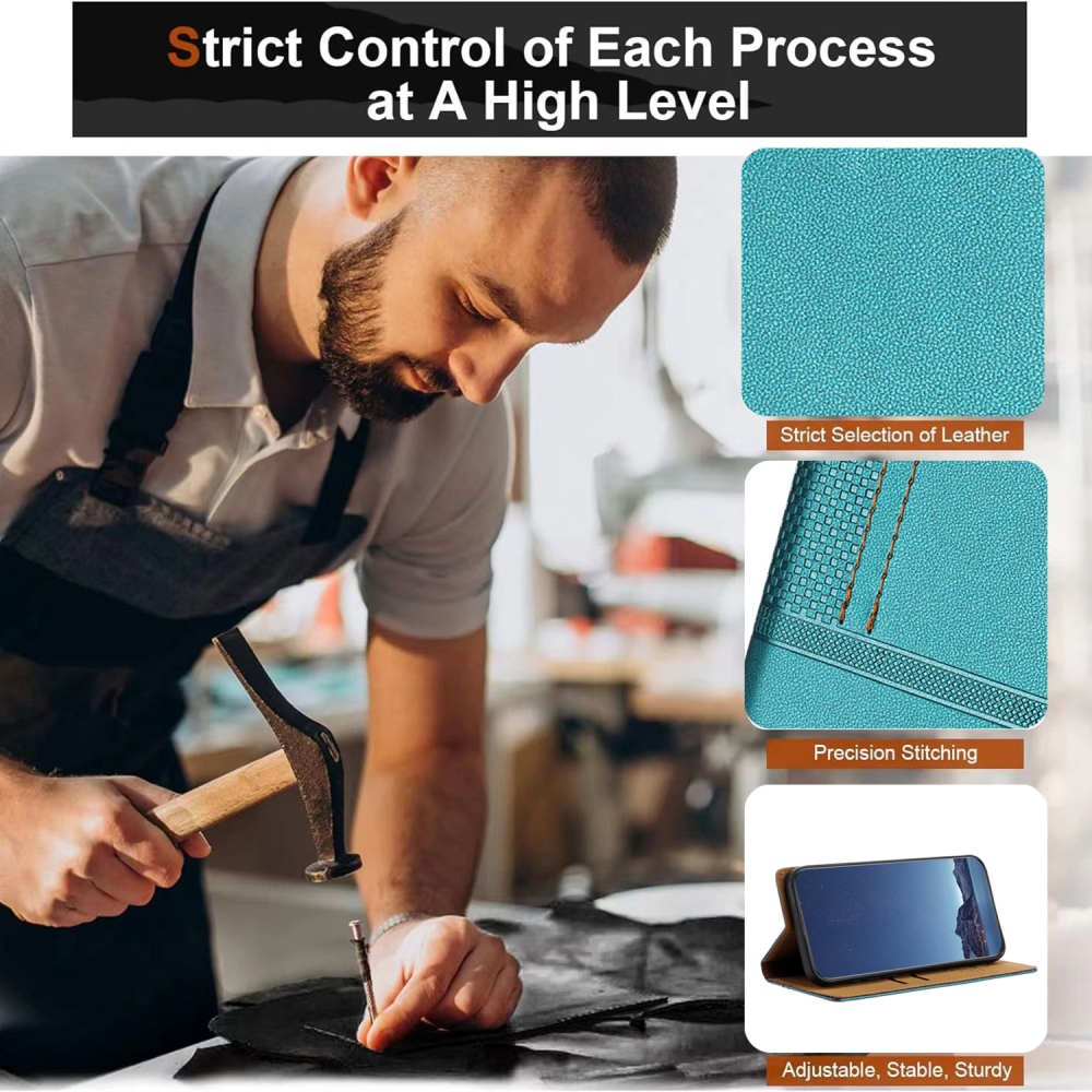 L-alakú könyvtáska Xiaomi 17 Ultra-hoz - zöld