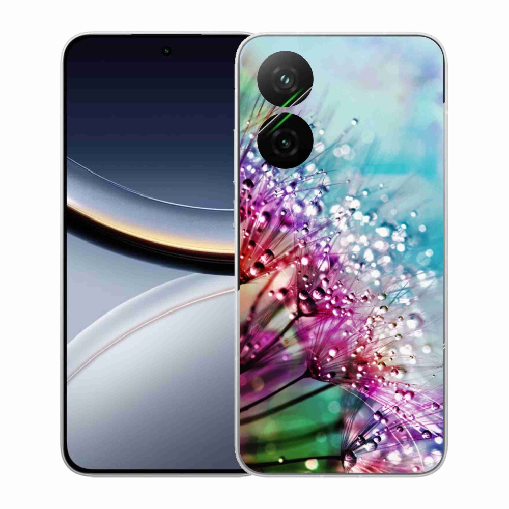 Gél borító mmCase a Xiaomi Poco F7 5G számára - színes virágok