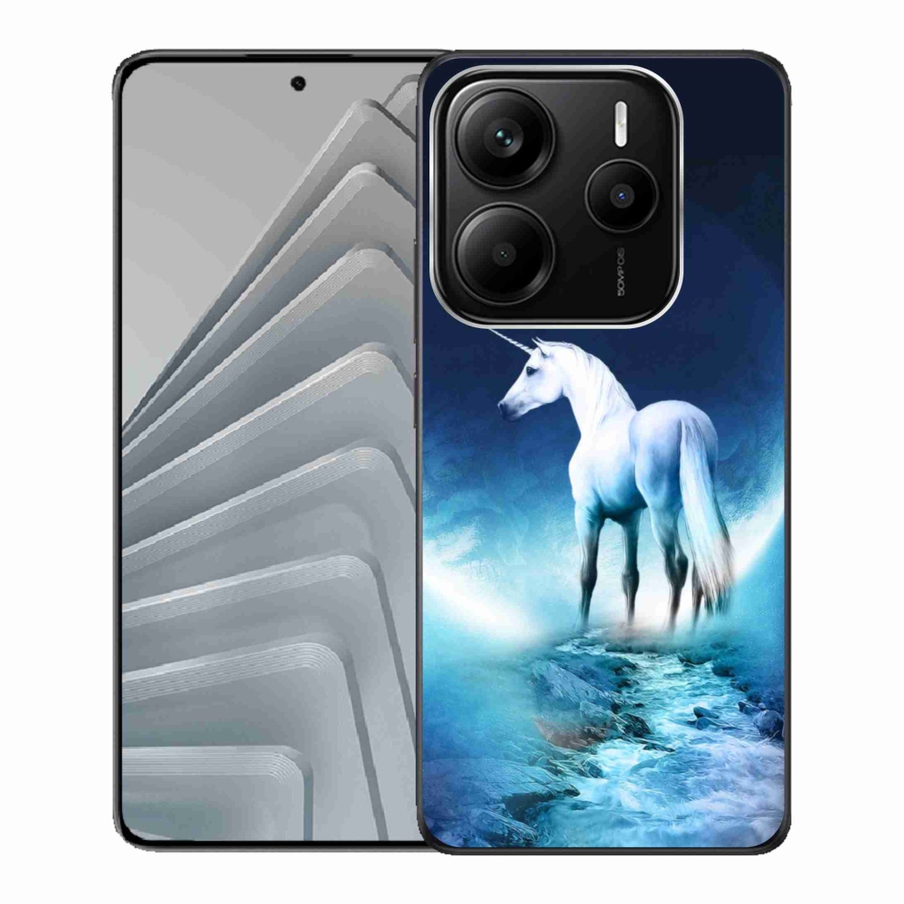 Gél borítás mmCase a Xiaomi Redmi Note 14 5G-hez - fehér egyszarvú