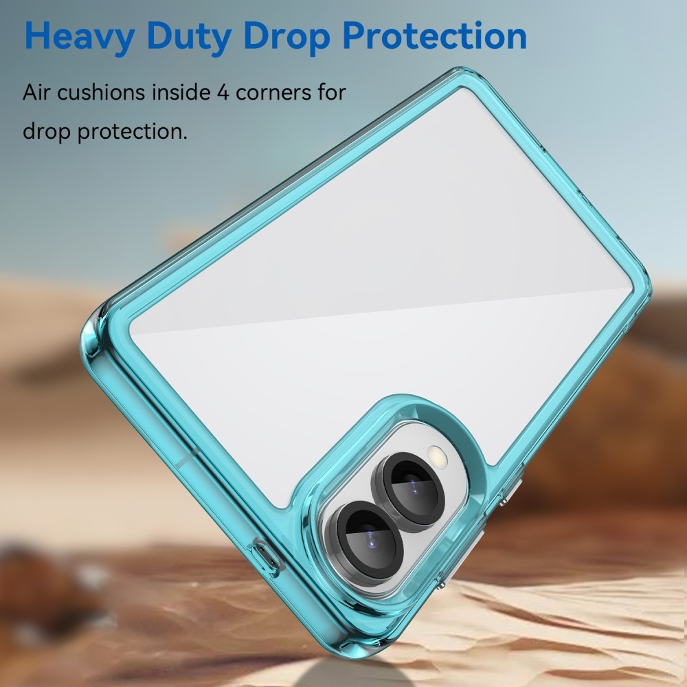 Gél tok kemény hátlappal Samsung Galaxy S25 Edge készülékhez - világoskék