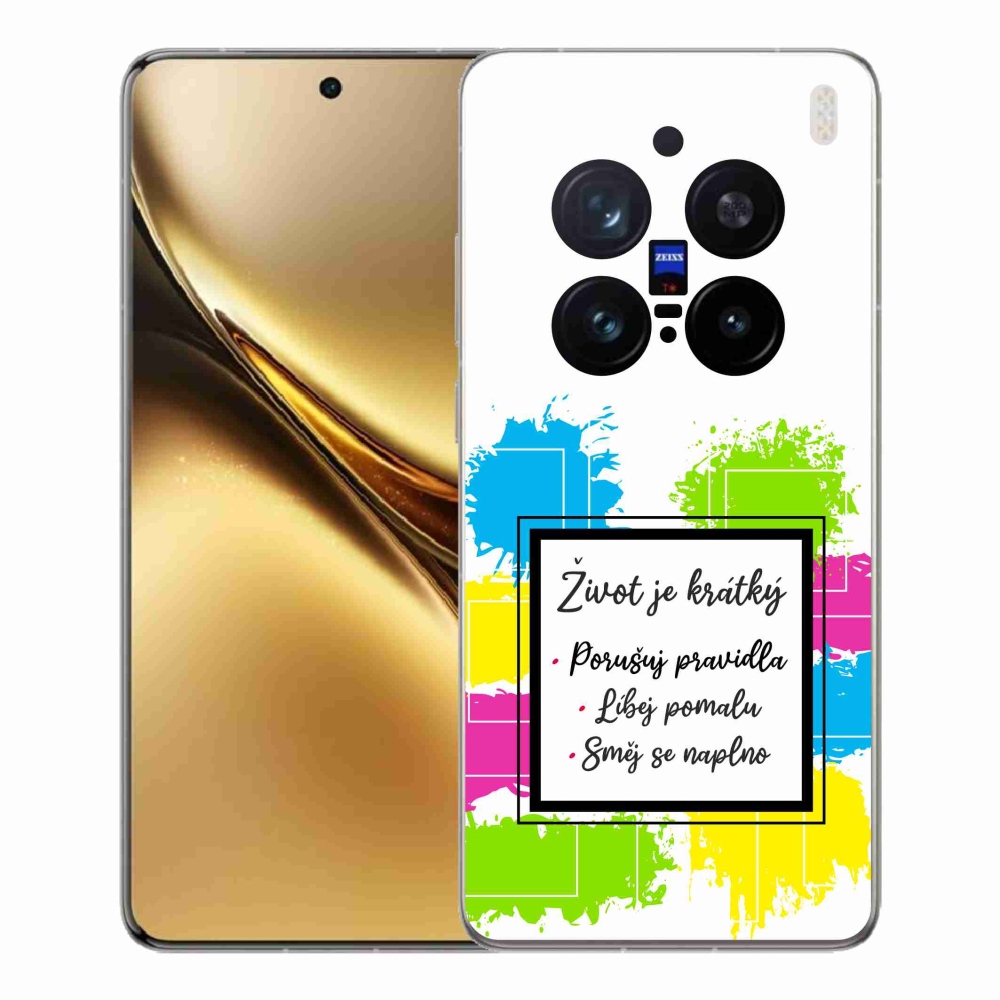 Gel Cover mmCase a Vivo X200 Pro 5G készülékre - Idézet 5 fehér háttér