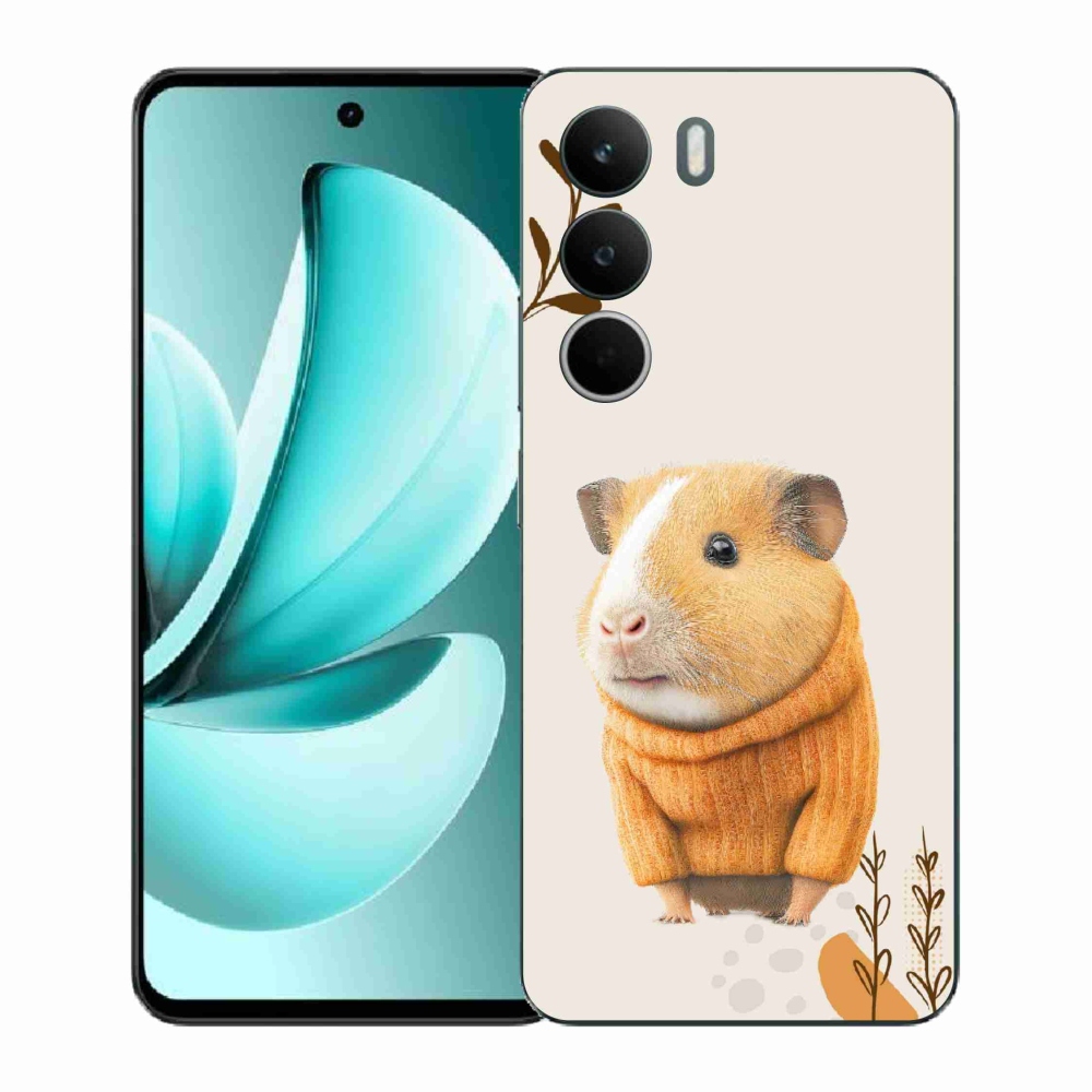 Gélborítás mmCase a Realme C71 készülékhez - tengerimalac pulóverben