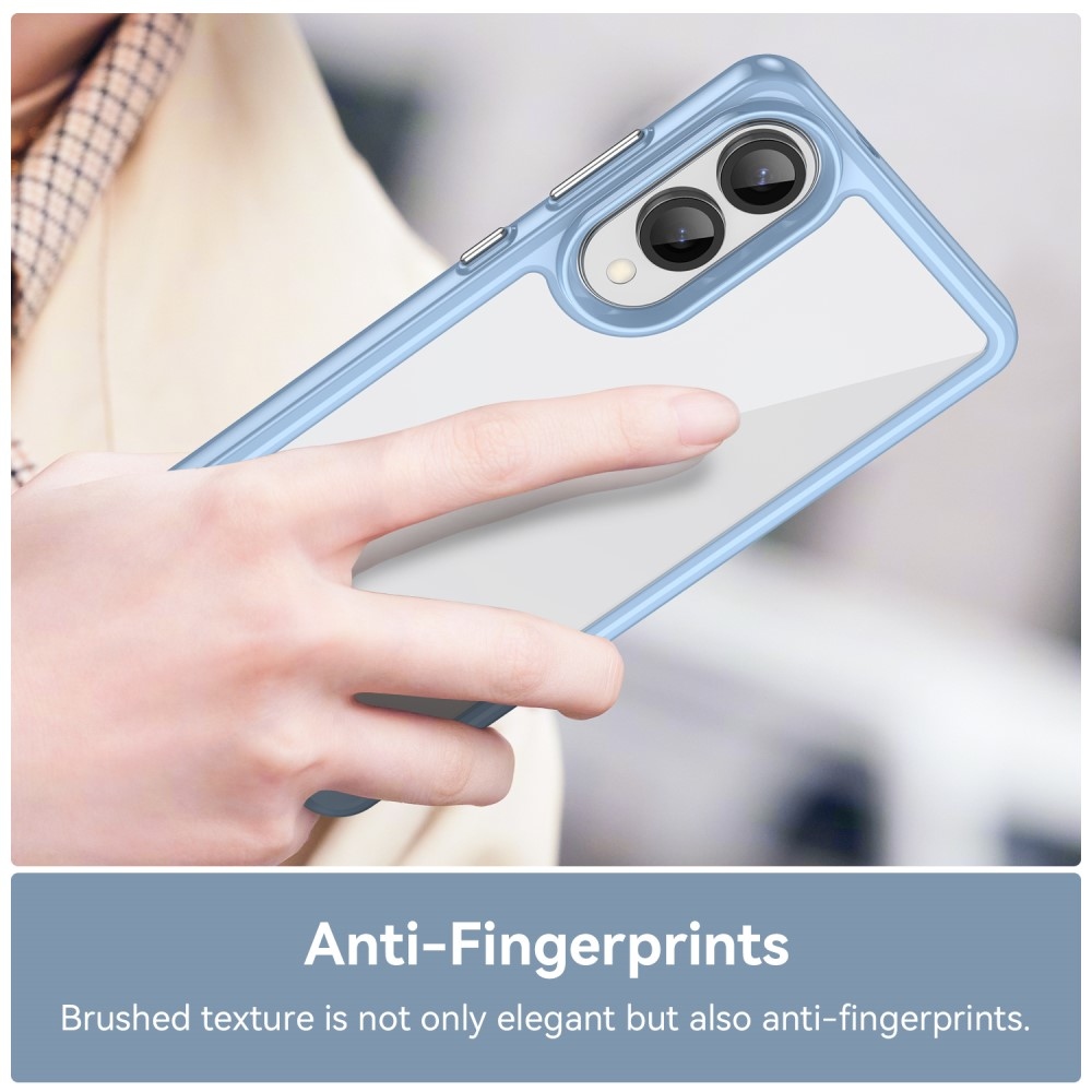 Gél tok kemény hátlappal Samsung Galaxy S25 Edge készülékhez - kék