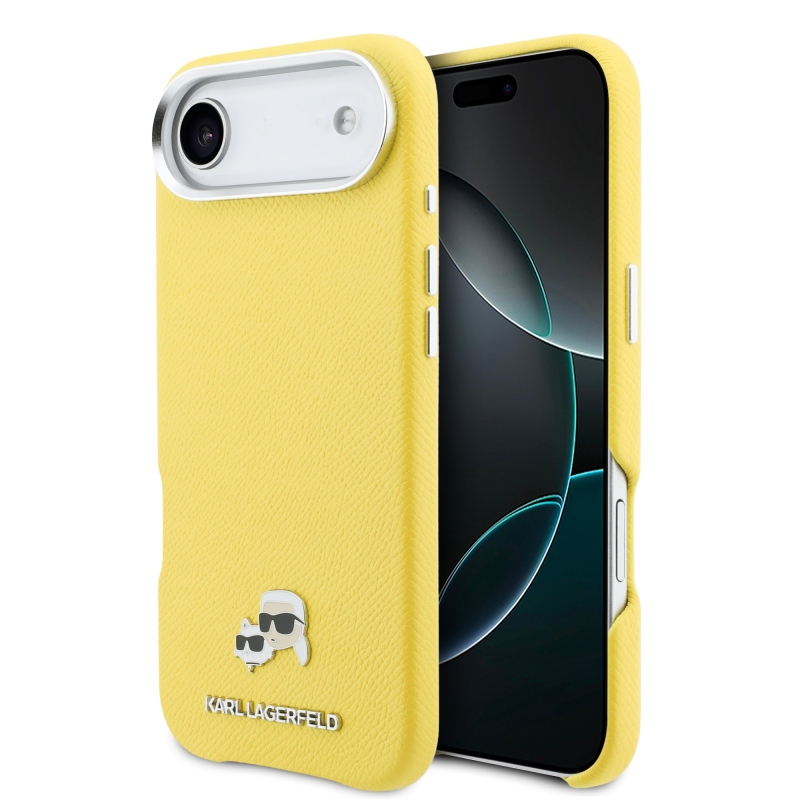 Karl Lagerfeld PU Karl és Choupette fejek Tű MagSafe hátlap iPhone Air Sárga