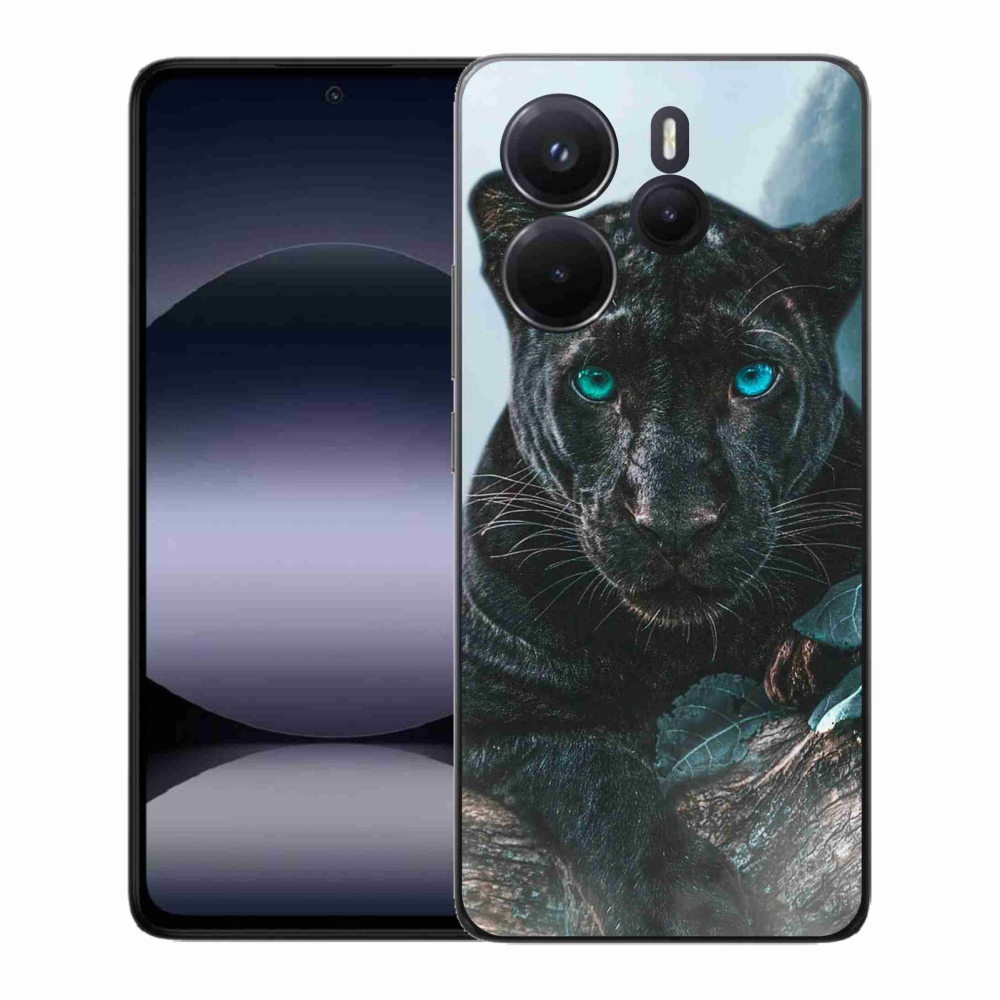 Gél borítás mmCase a Xiaomi Redmi Note 14-hez - fekete párduc