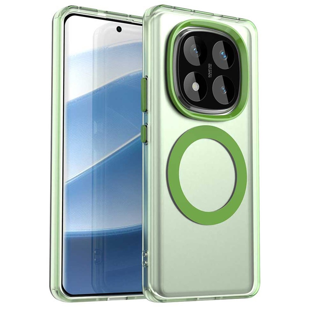 Candy zselés tok MagSafe-val Xiaomi Redmi Note 14 Pro 5G/Poco X7 5G - zöld