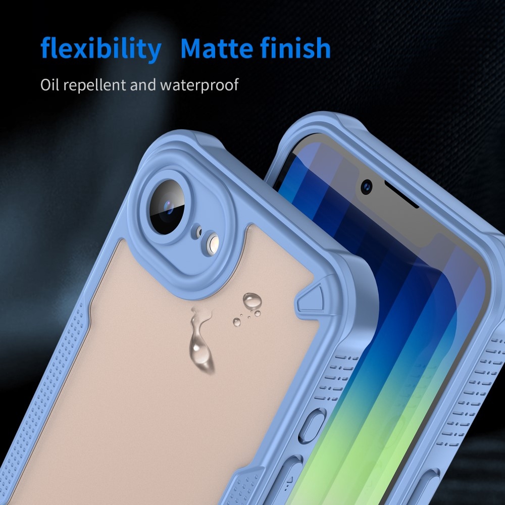 Fagyasztott tartós borítás iPhone 16e készülékhez - kék