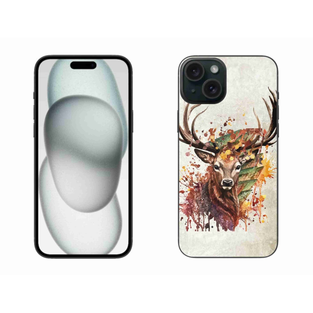 Gél tok mmCase iPhone 15 Plus készülékhez - szarvas 1