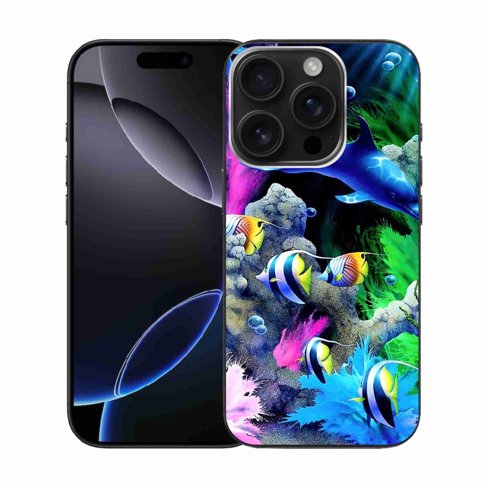 Gél tok mmCase iPhone 16 Pro készülékhez - Tengeri világ
