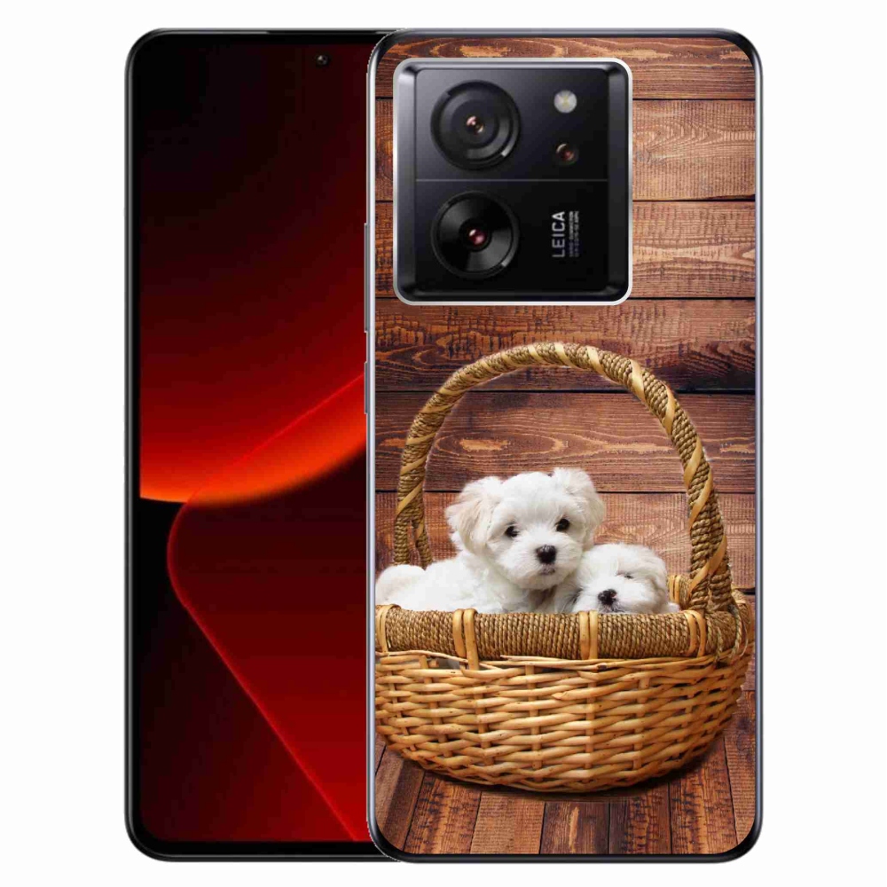 Gél borítás mmCase a Xiaomi 13T/13T Pro számára - kölyökkutyák