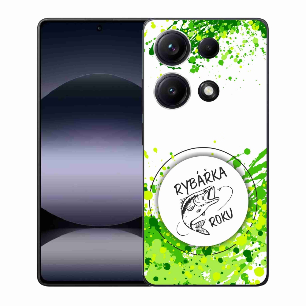 Gél borító mmCase a Xiaomi Redmi Note 14S-hez - az év halászának fehér háttere