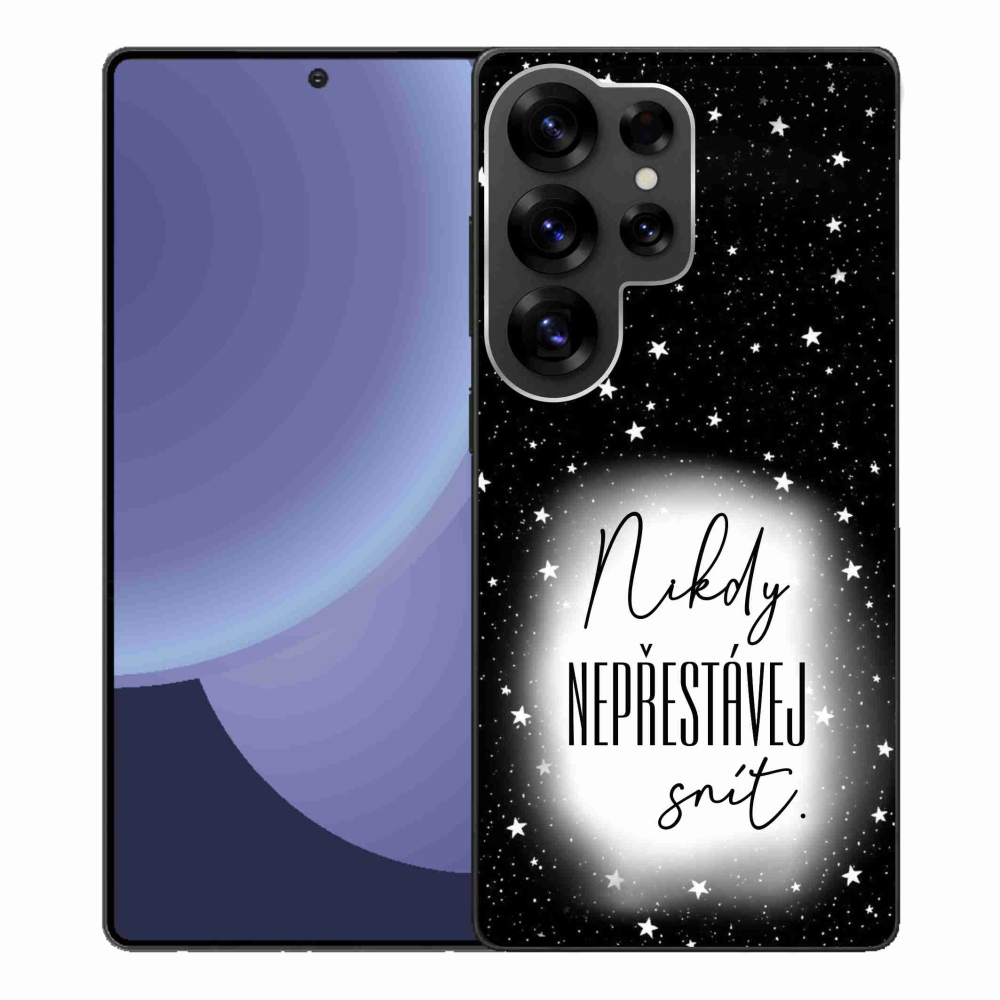 Gél borítás mmCase Samsung Galaxy S25 Ultra - idézet 1 fehér és fekete háttérrel