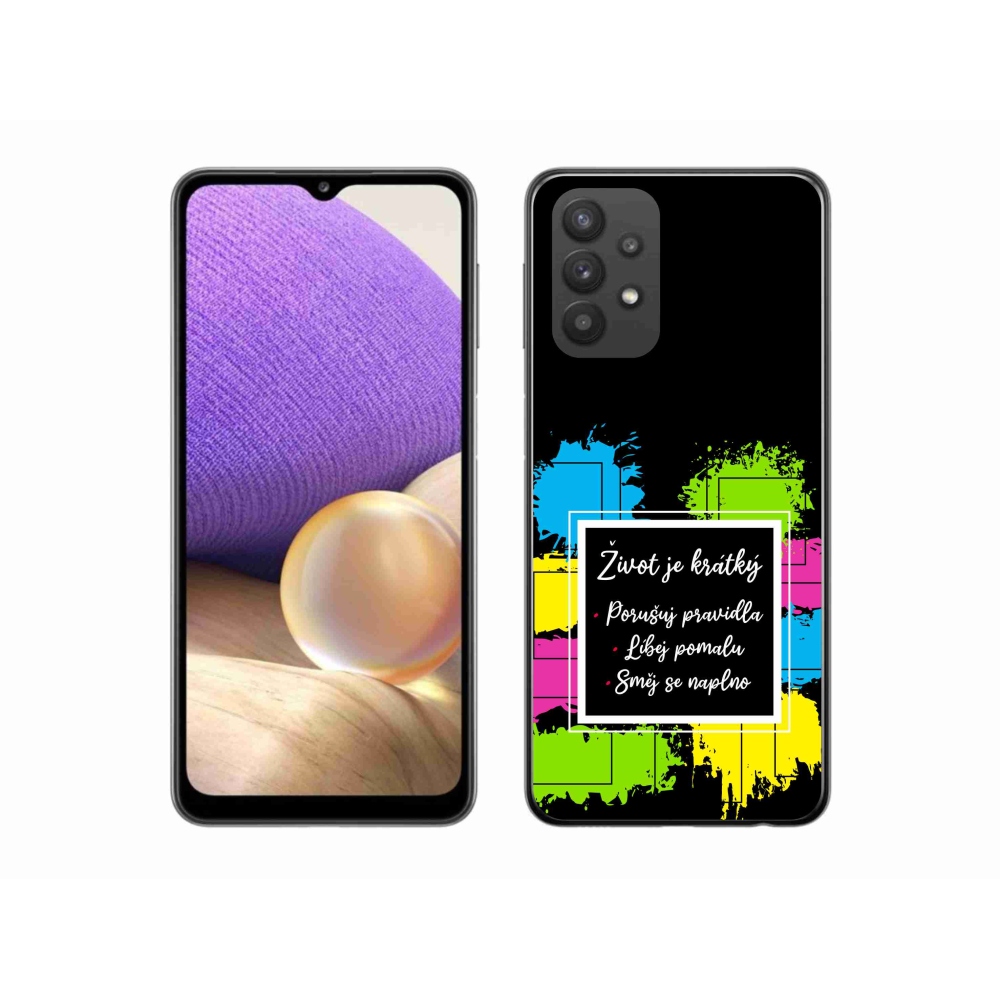 Gél borítás mmCase Samsung Galaxy A32 5G - idézet 5 fekete háttér