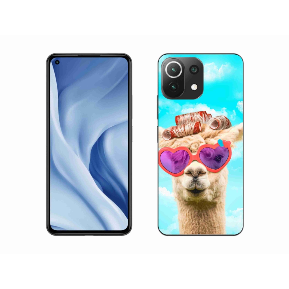 Gél borítás mmCase a Xiaomi Mi 11 Lite 4G/5G-hez - szemüveges láma