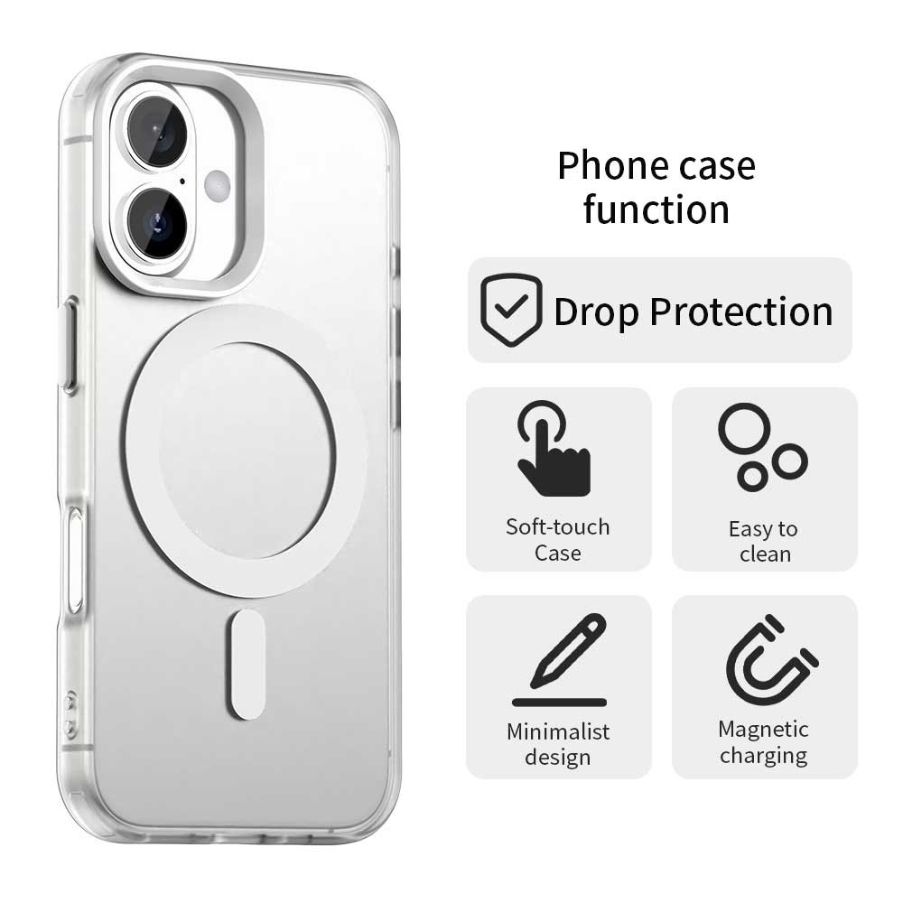 Candy zselés tok MagSafe iPhone 17 készülékhez - fehér