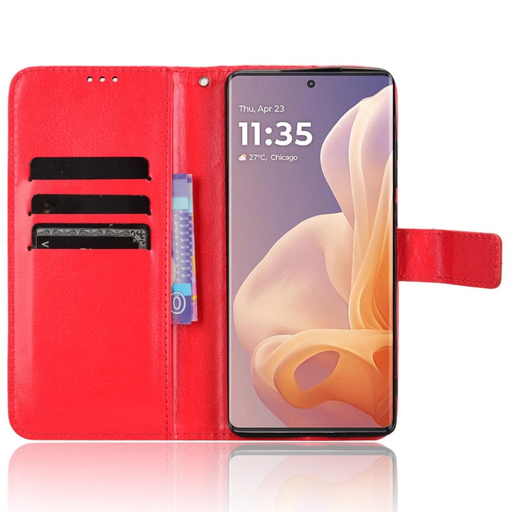 Őrült könyv tok a Motorola Moto G85 5G-hez - piros