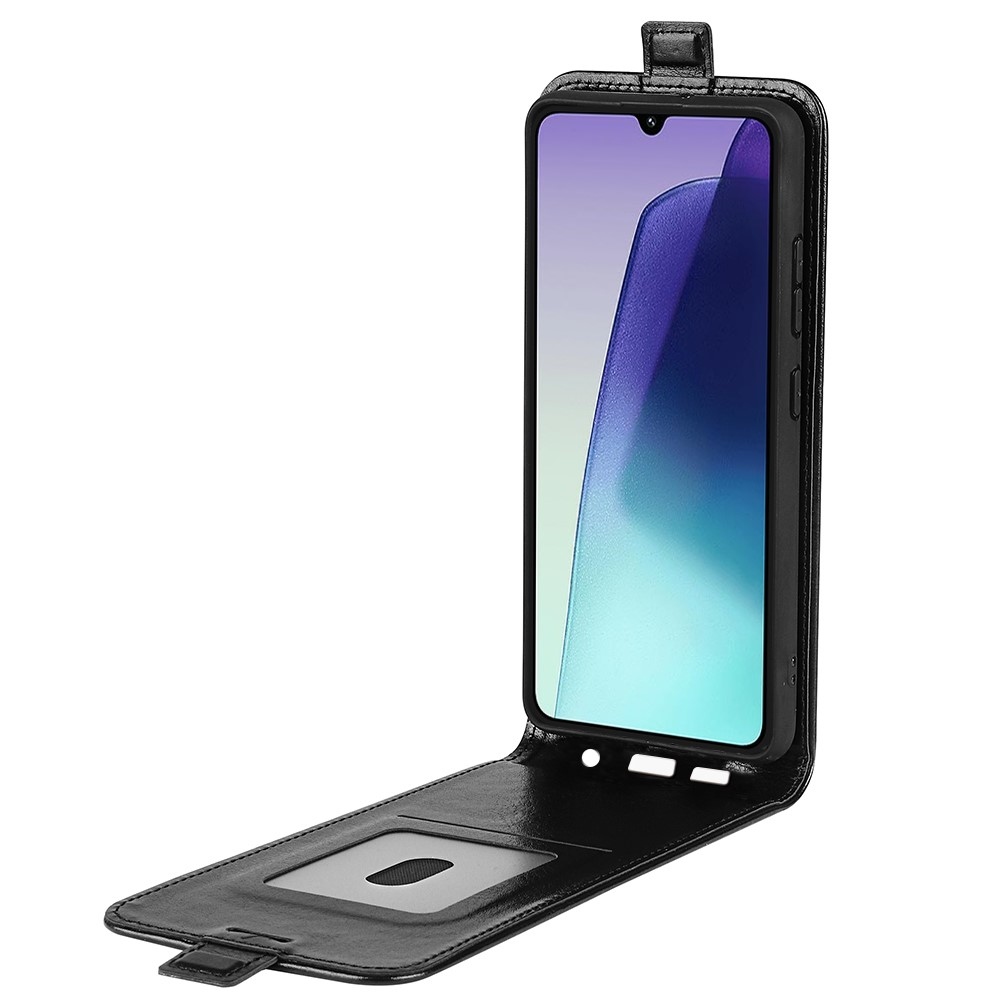 Függőleges könyvtáska Xiaomi Redmi 14C/Poco C75 számára - fekete