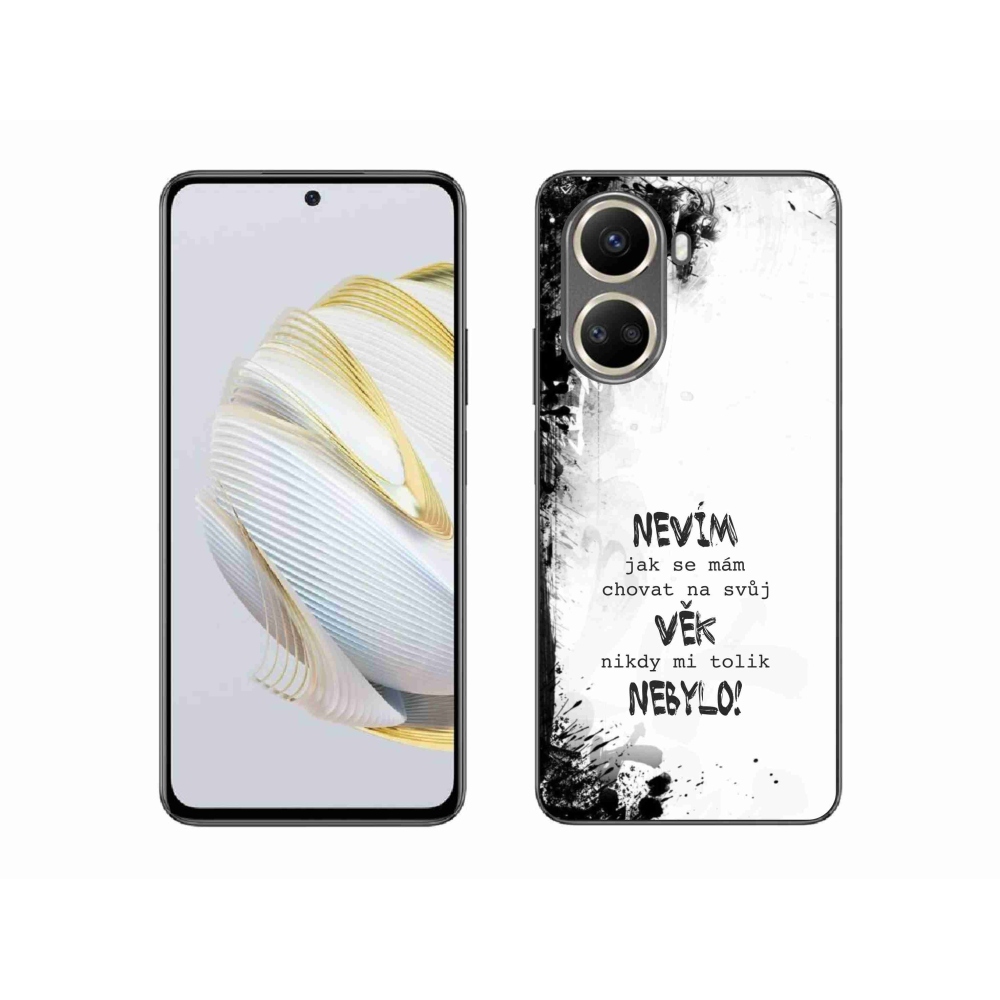 Gél borító mmCase a Huawei Nova 10 SE-hez - vicces szöveg 14 fehér háttér