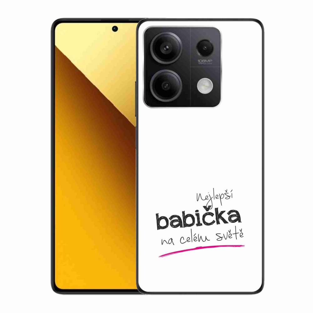 Gél borító mmCase a Xiaomi Redmi Note 13 5G - a legjobb nagymama 4 fehér háttérrel