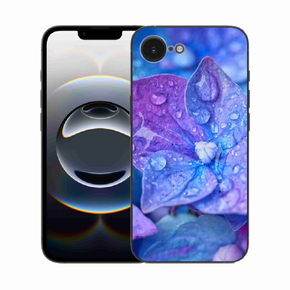 Zselés borítás mmCase iPhone 16e készülékhez - lila virág