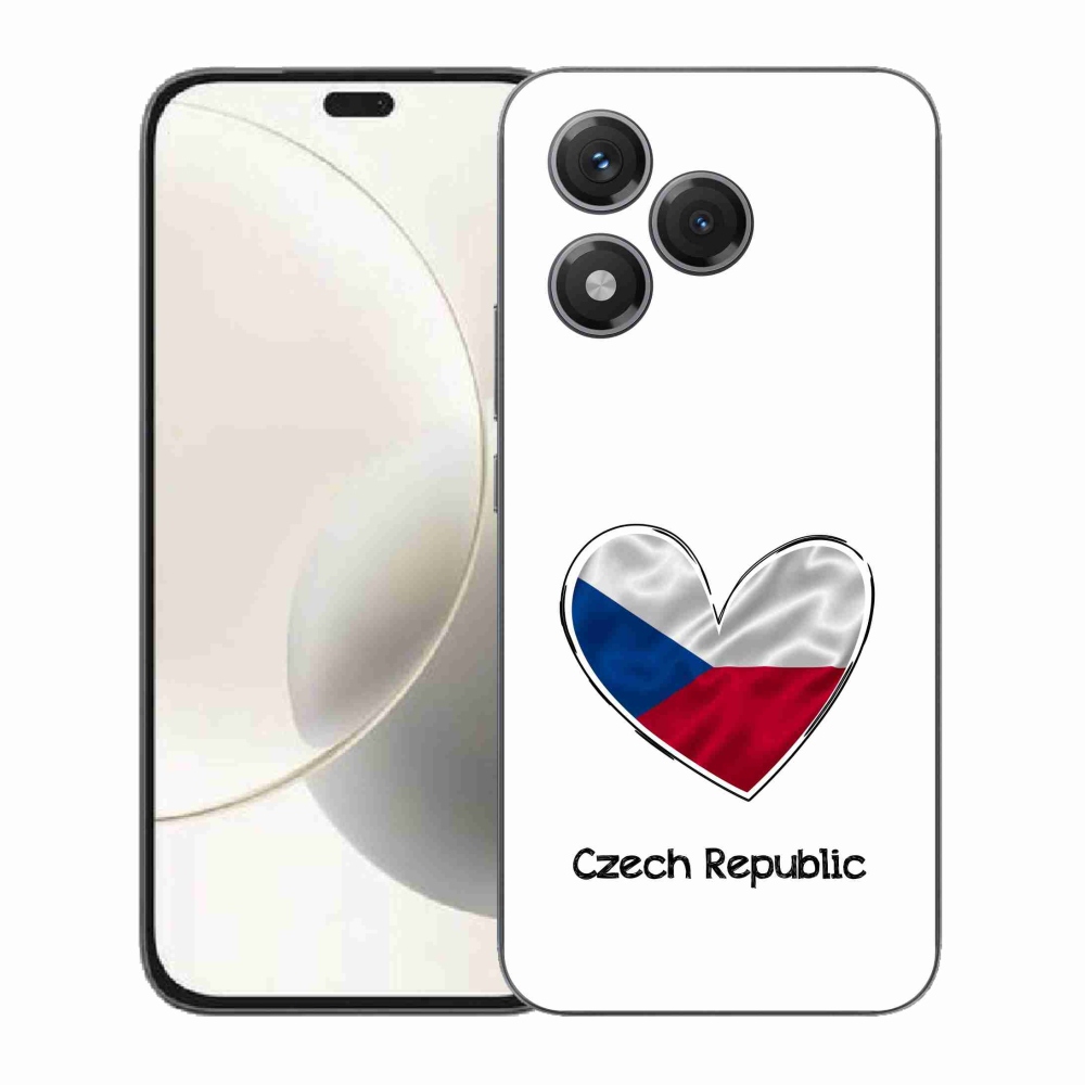 Gél borító mmCase a Honor 400 Lite készülékhez - szív zászló fehér háttérrel