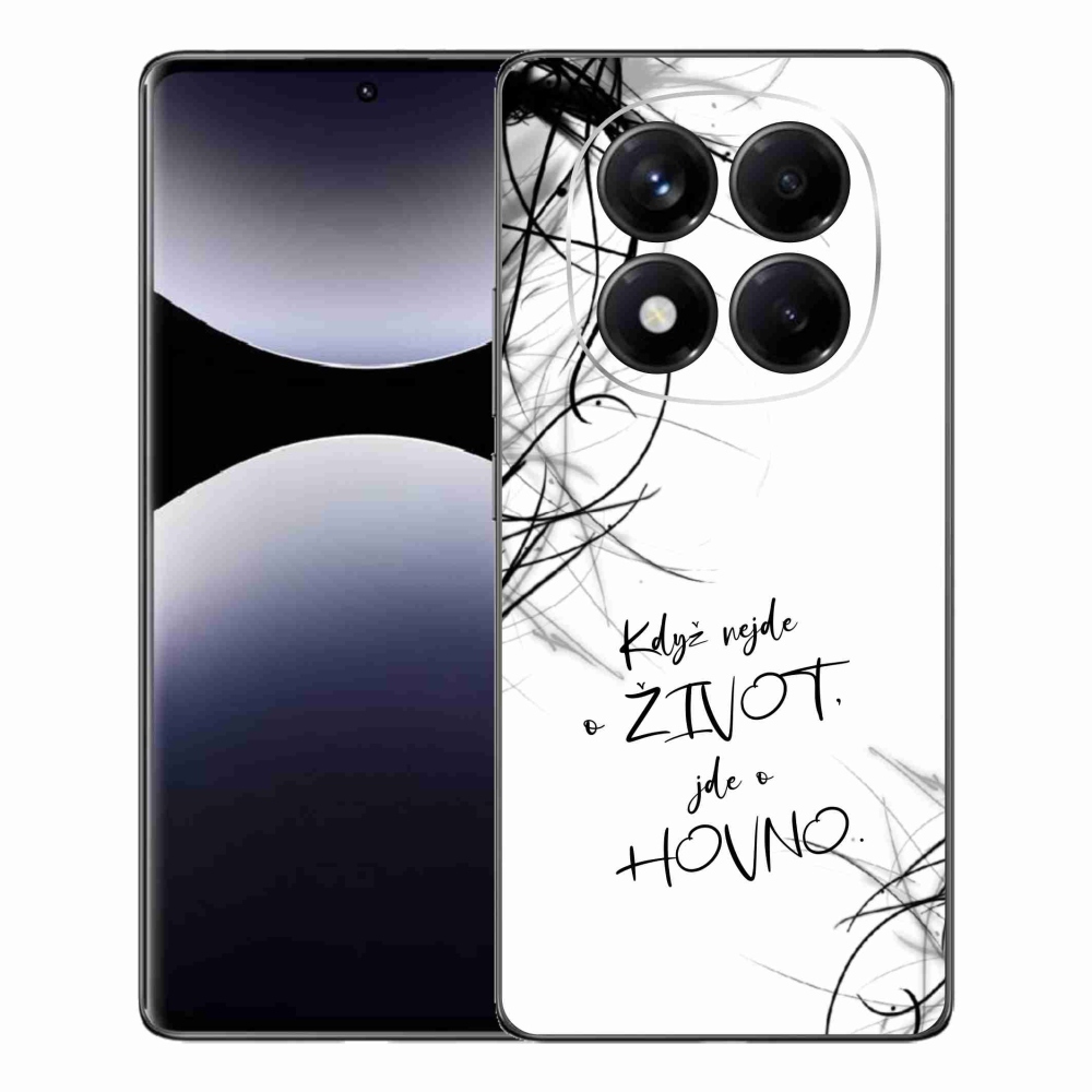 Gél borító mmCase a Xiaomi Redmi Note 14 Pro-hoz - vicces szöveg 16 fehér háttérrel