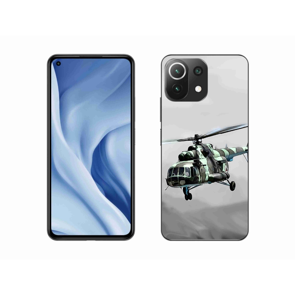 Gélburkolat mmCase a Xiaomi 11 Lite 5G NE számára - katonai helikopter