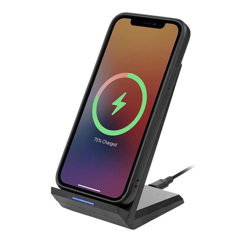 CSOMAG:ME StandCharger vezeték nélküli töltő asztali állvány 15W Fekete