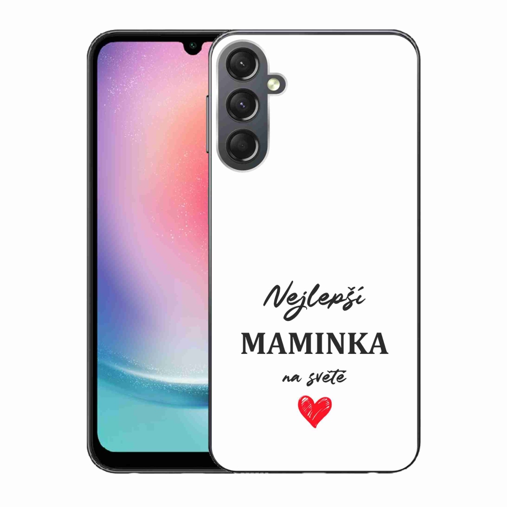 Gél borító mmCase Samsung Galaxy A24 - legjobb anya 1 fehér háttér