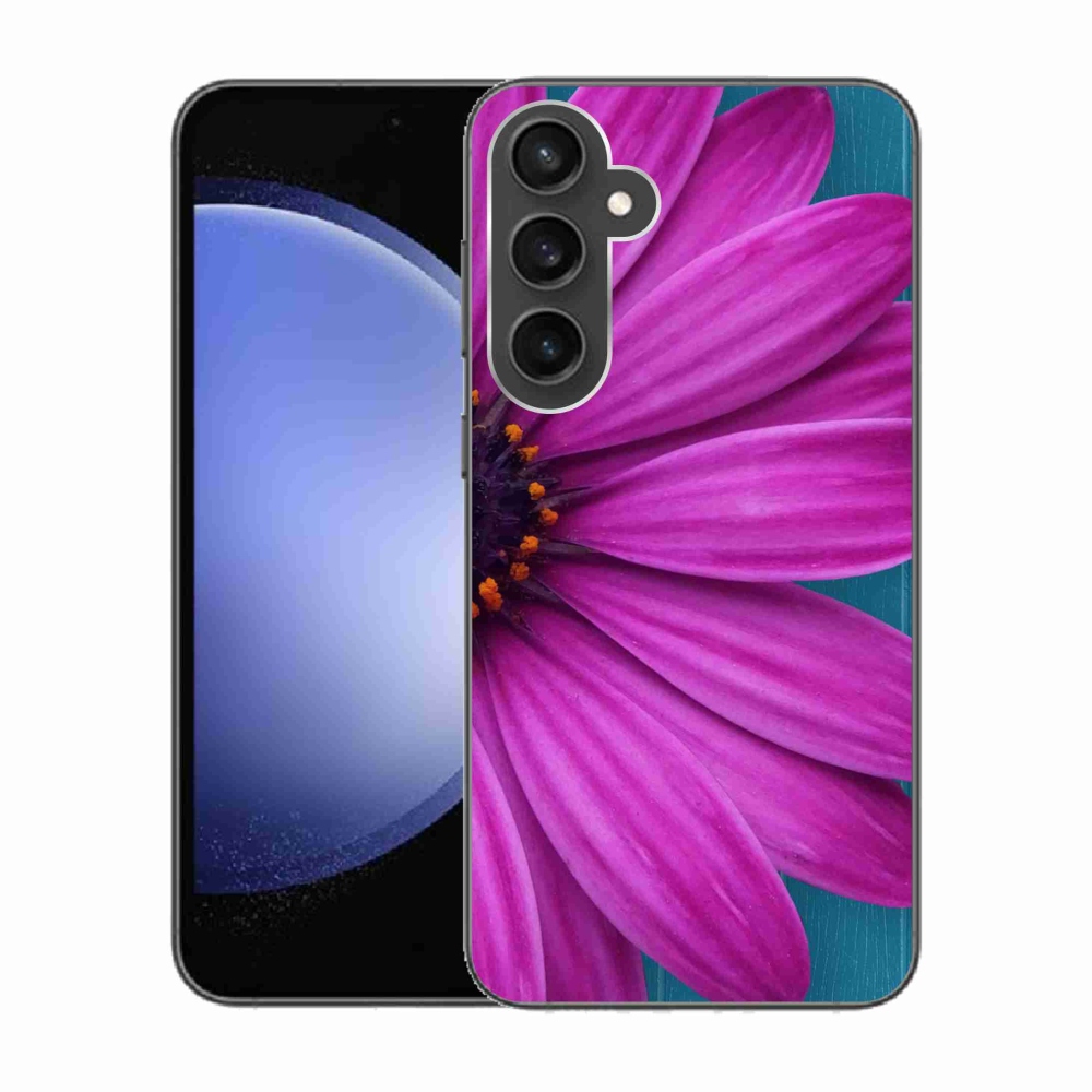 Gél tok mmCase Samsung Galaxy S23 FE készülékhez - lila százszorszép