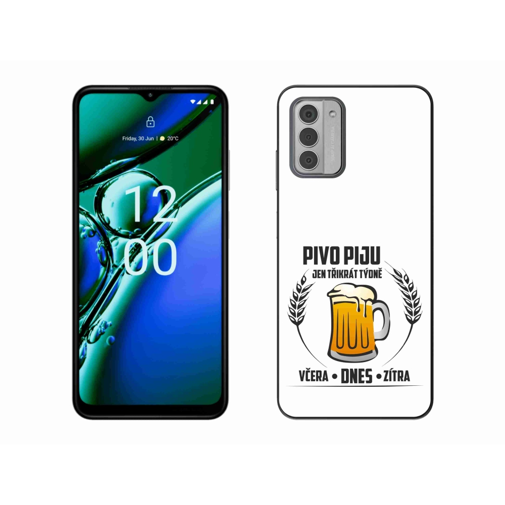 Zselés borító mmCase a Nokia G42 készülékhez - sör motívum fehér háttérrel