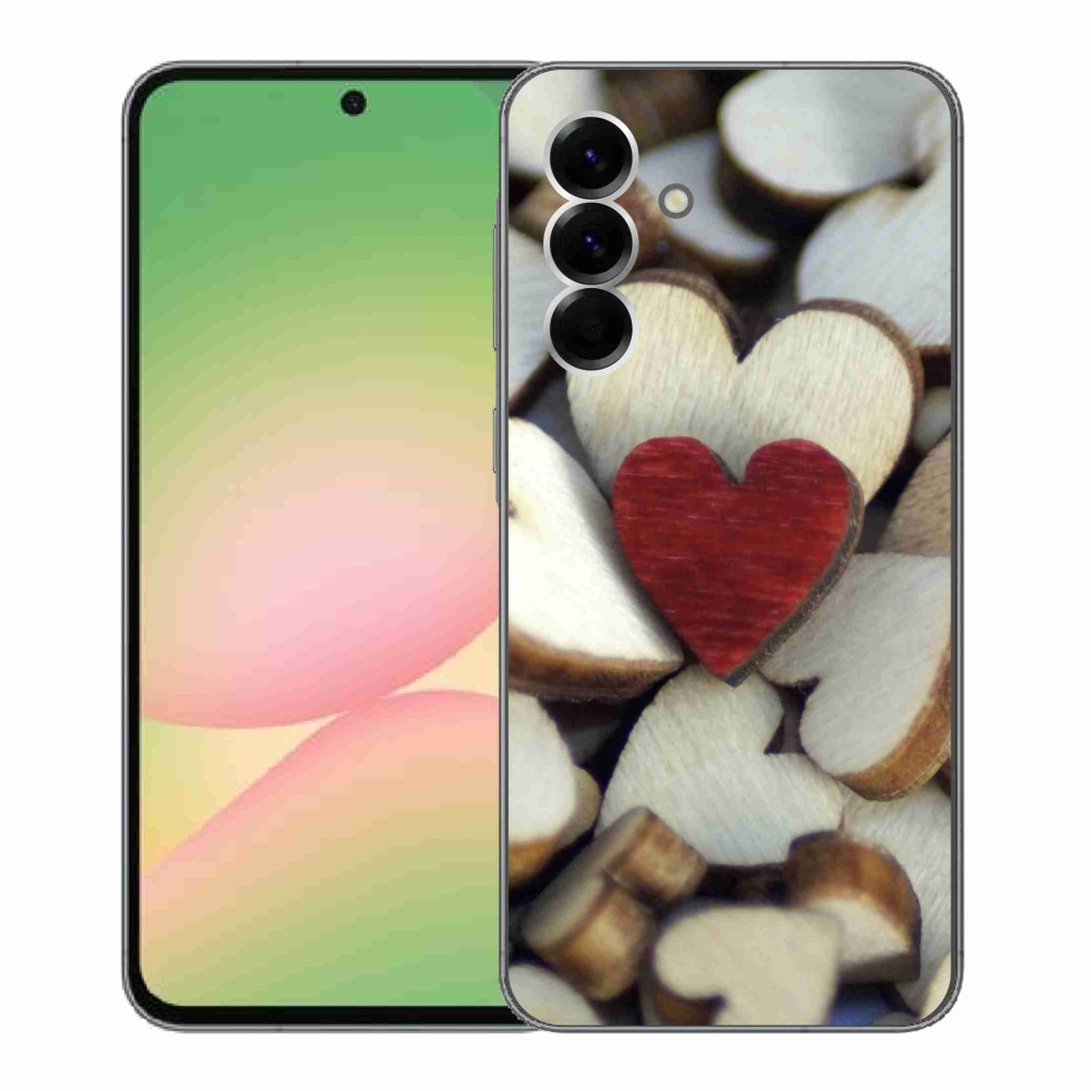 Gél védőhuzat mmCase Samsung Galaxy A56 5G - gravírozott piros szív