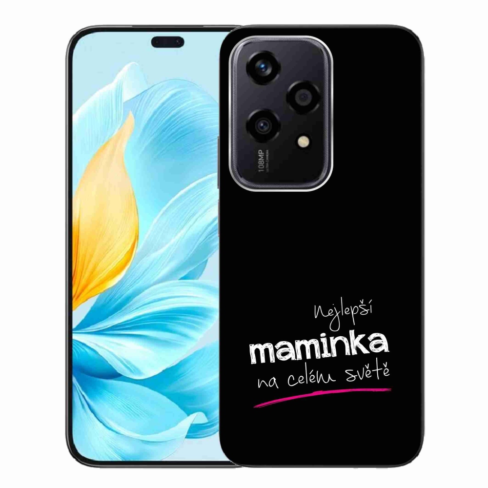 Gél borító mmCase a Honor 200 Lite 5G számára - legjobb anya 4 fekete háttérrel