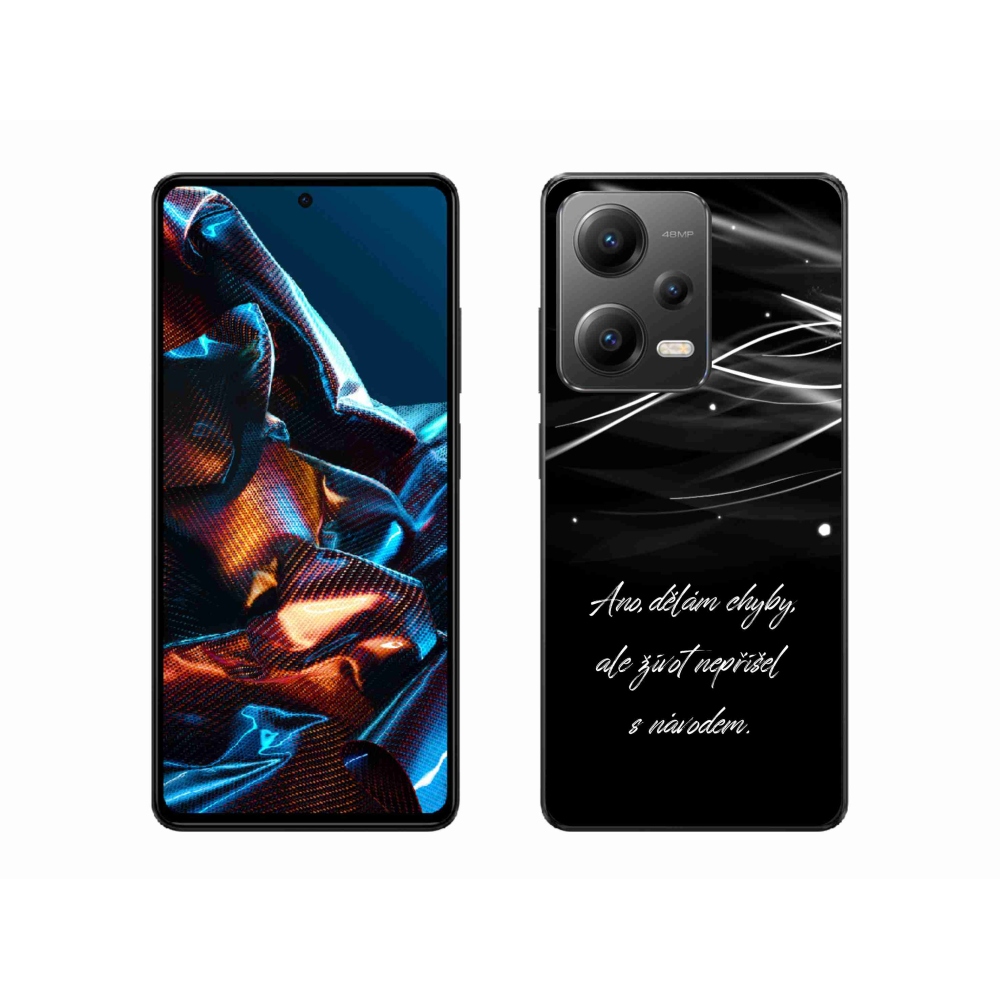 Gél borítás mmCase a Xiaomi Redmi Note 12 Pro 5G-hez - idézem fekete háttérrel