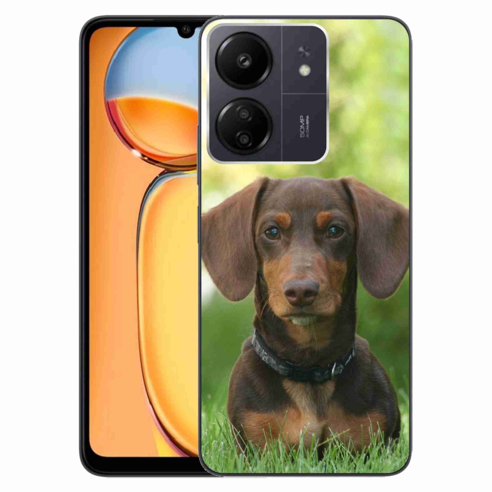 Gél tok mmCase a Xiaomi Poco C65/Redmi 13C-hez - barna tacskó